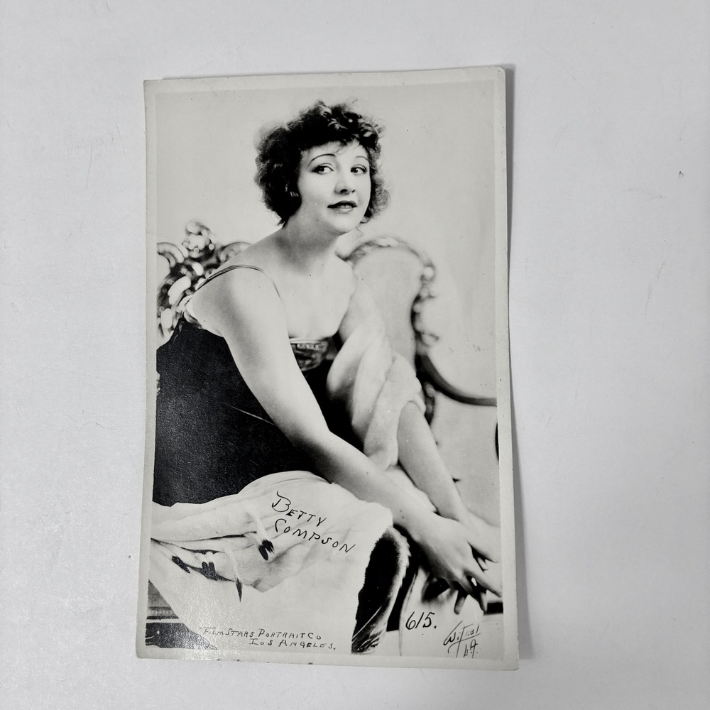 VTG Betty Compson RPPC Silent Film Star Real Photo Postcard Film Stars Co LA